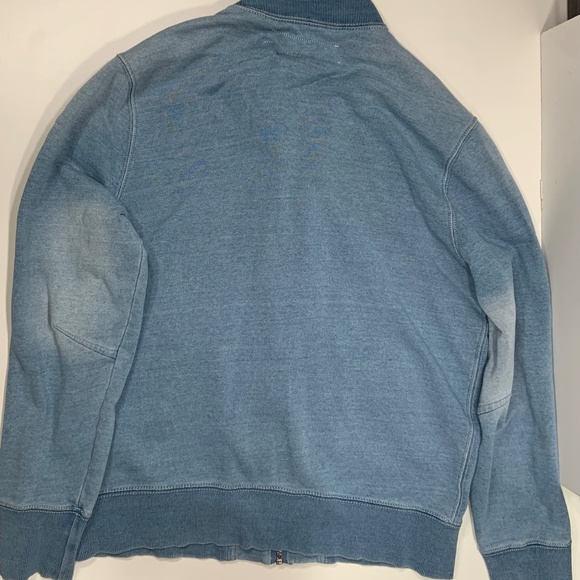 Men's 7 for All Mankind Full Zip Sweatshirt/Jacket in Denim Blue Size XL - Picture 4 of 5
